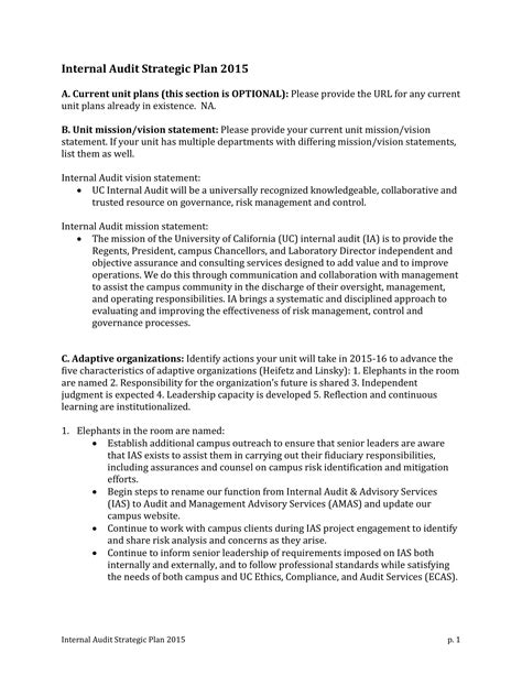 XXXI. COMMISSION ON AUDIT STRATEGIC OBJECTIVES.
